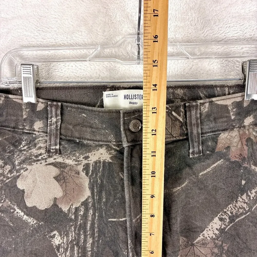 Hollister Jeans Mens 32x30 Brown Real Tree Camo Baggy Carpenter Skate Grunge Y2K - Picture 7 of 14